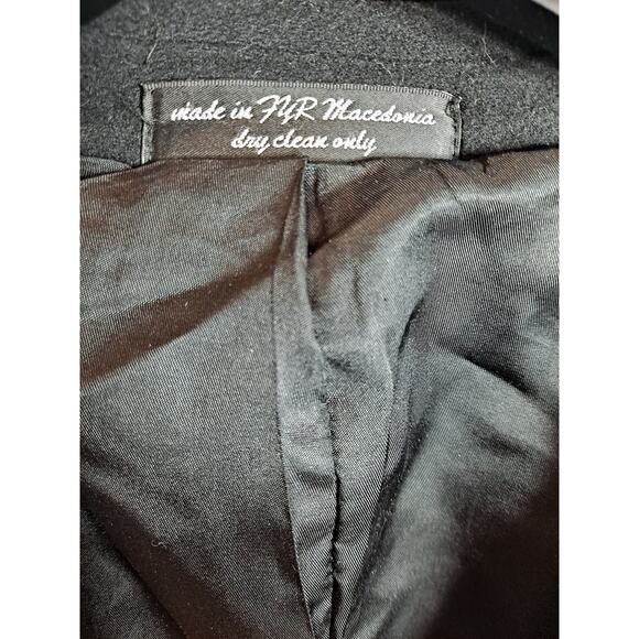 Chaps x Ralph Lauren Men's Black Cashmere‎ Blend Trench Coat Size - Picture 5 of 10